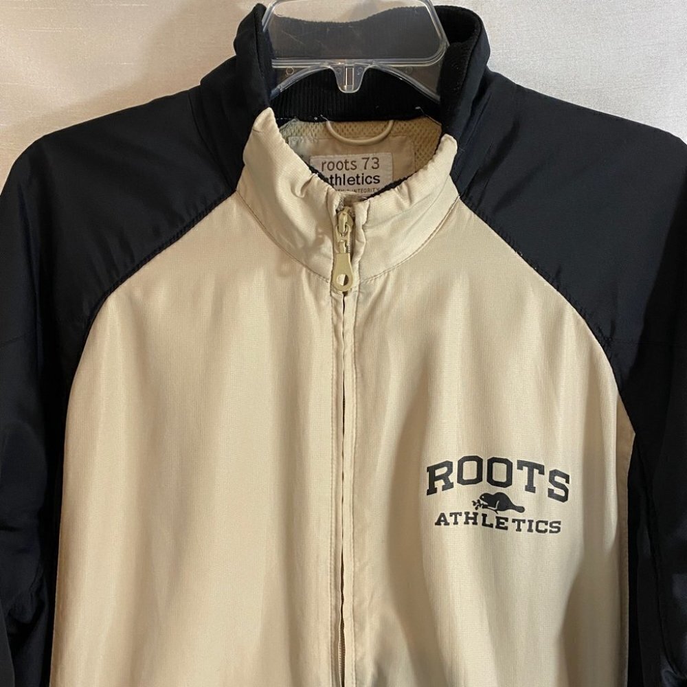 Roots Athletic 73 Beige Block Windbreaker Mens L - Picture 3 of 15
